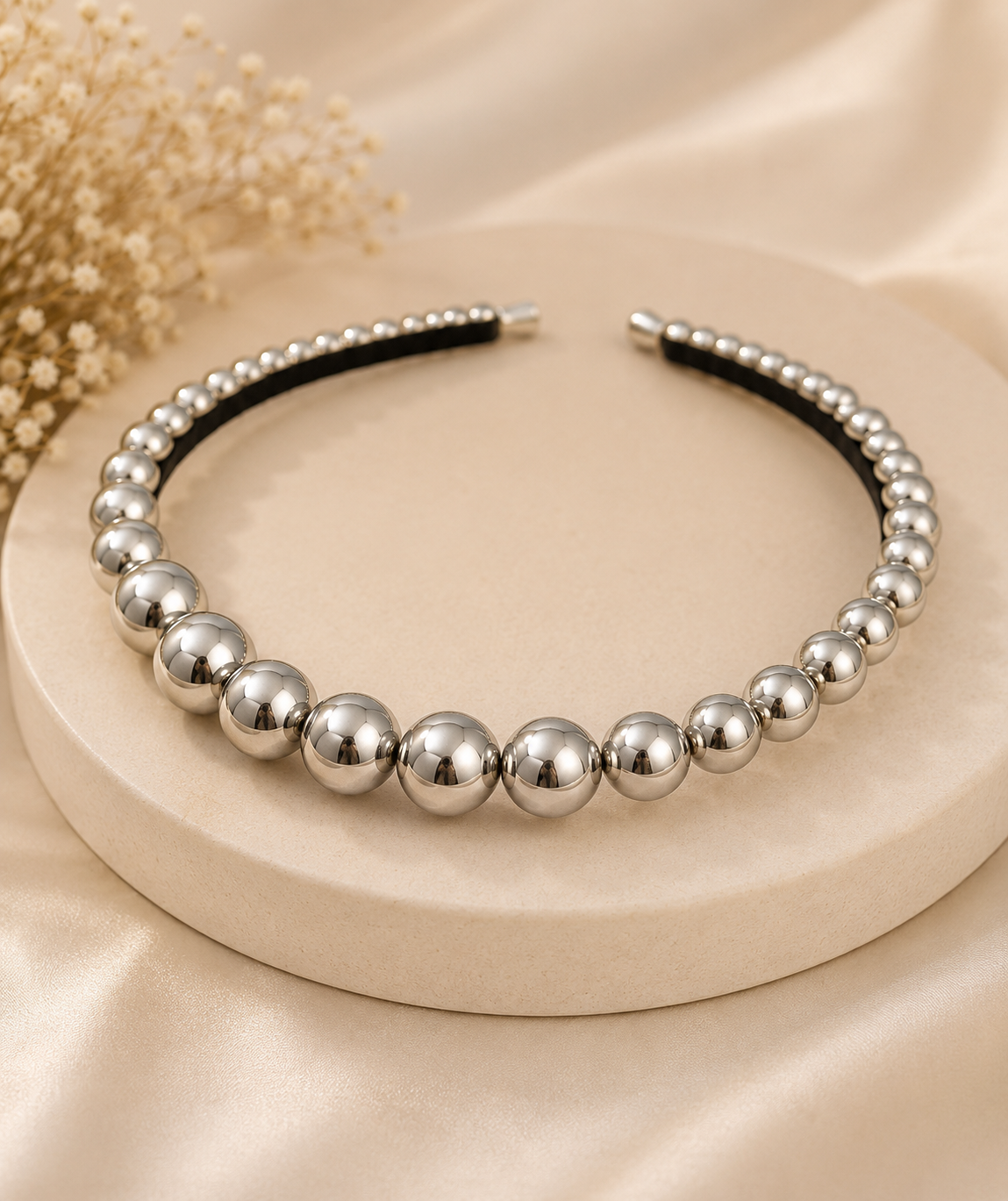 Golden & Silver Beaded Headband